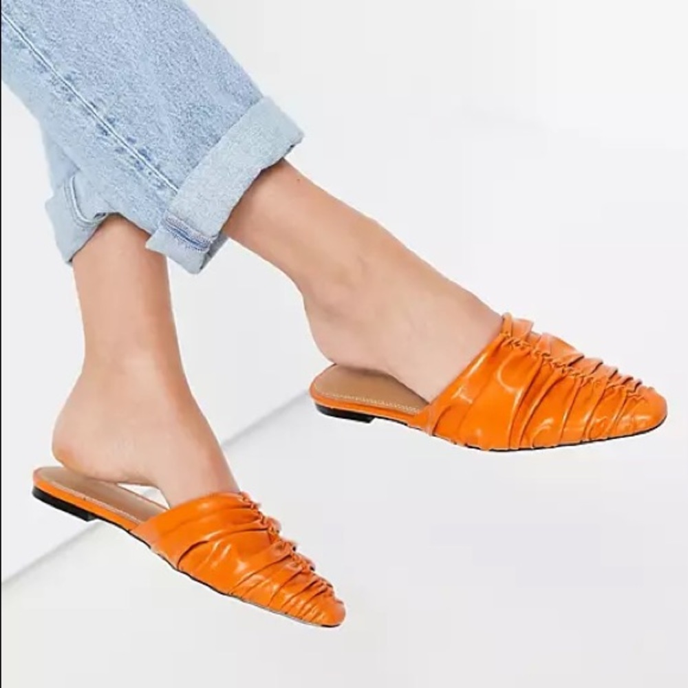 ASOS ruched flat pumps Size 7